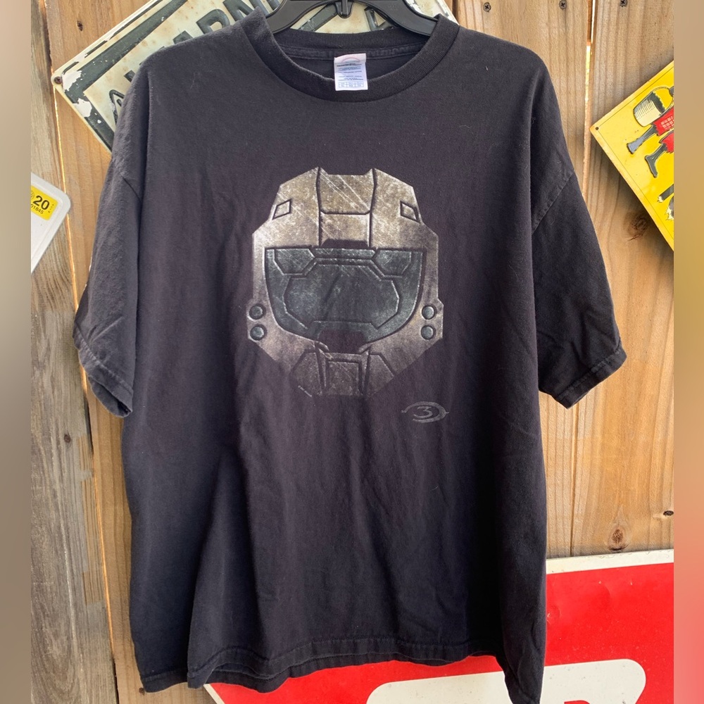 Vintage 2007 Black Halo 3 Master Chief tee Size XL